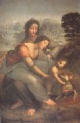 Leonardo  Da Vinci The Virgin and Child with Anne (mk05) Sweden oil painting artist